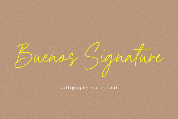 Buenos Signature Font website image