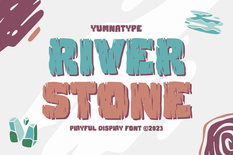 River Stone Font website image