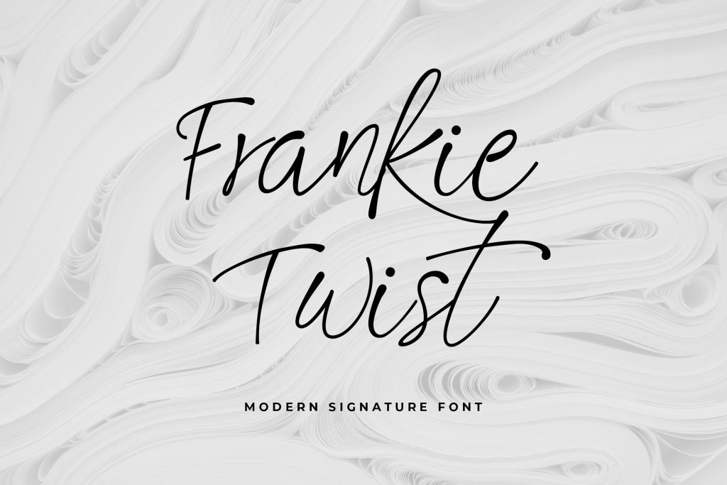 Frankie Twist Font website image
