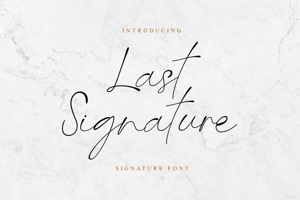 Last Signature Font website image