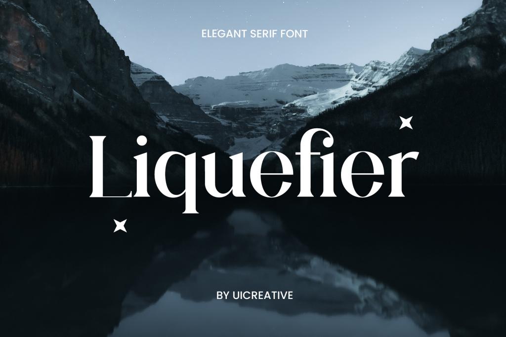 Liquefier Font website image