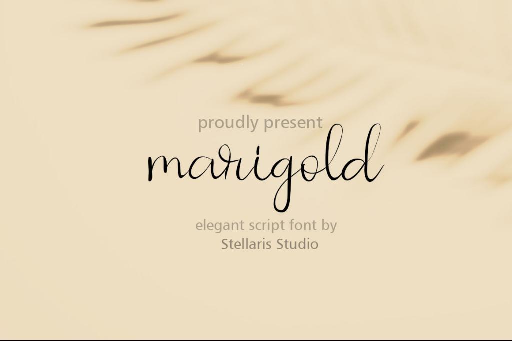 marigold Font website image