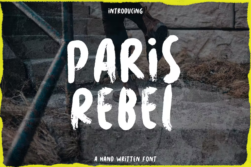 PARIS REBEL Font website image
