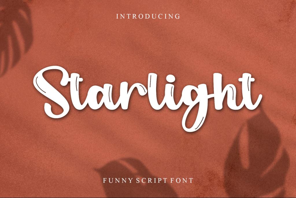 Starlight – Personal Use Font website image