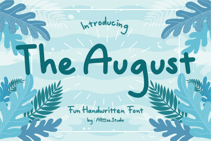 The August Font website image
