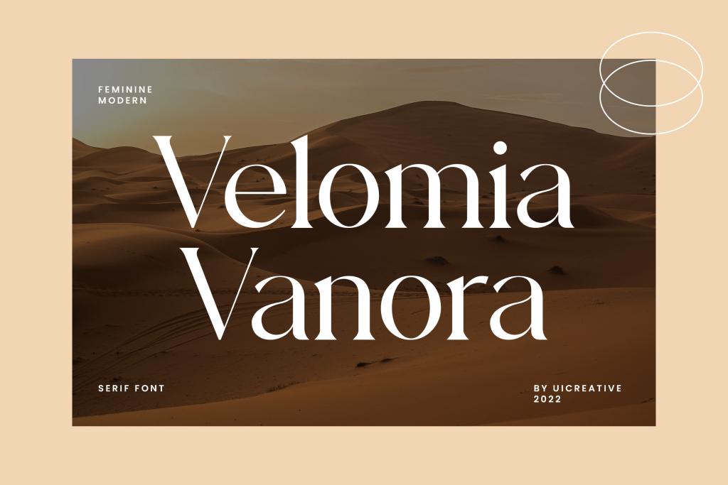VelomiaVanora Font website image