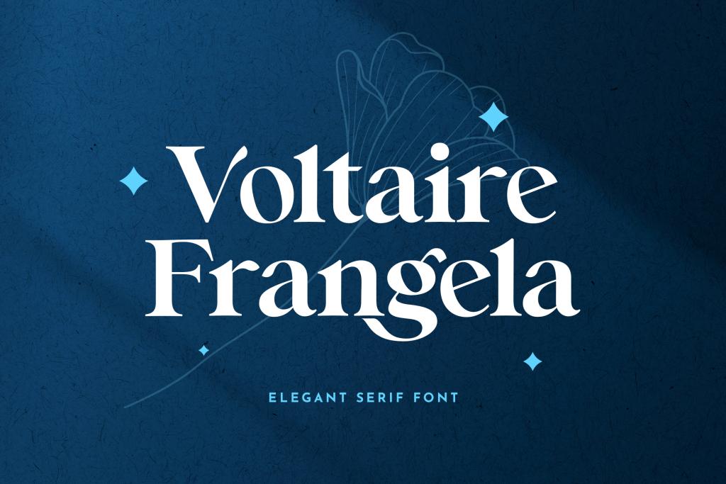 Voltaire Frangela Font website image