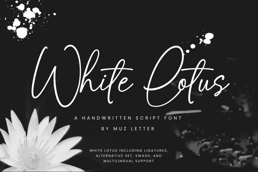 White Lotus Font website image