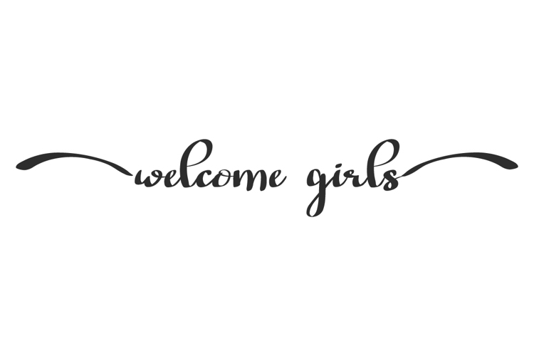 Welcome Girls Font website image