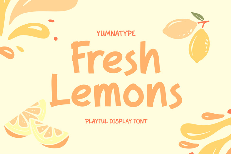 Fresh Lemons Font website image