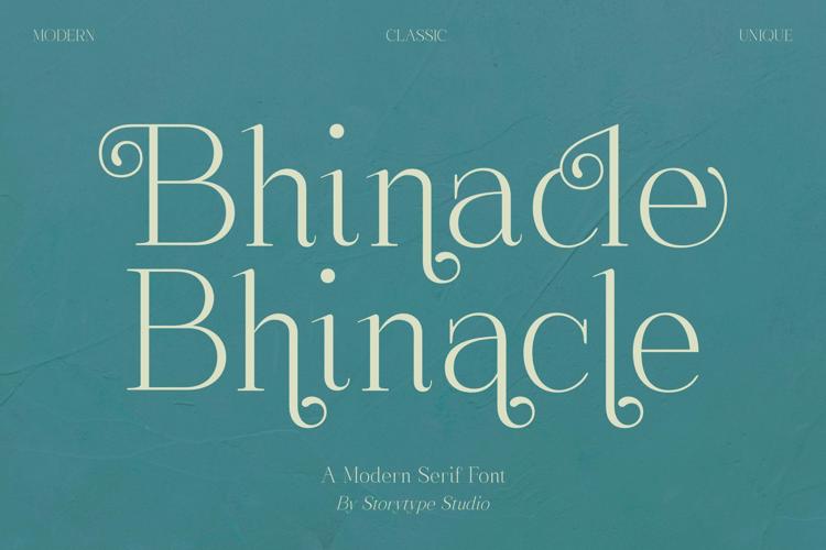 Bhinacle Font website image