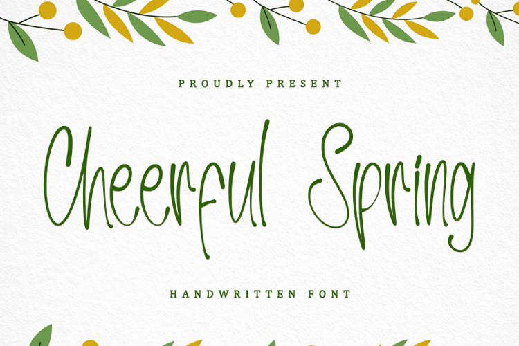Cheerful Spring Font website image