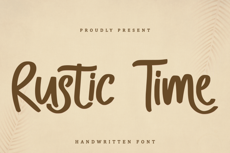 Rustic Time Font website image