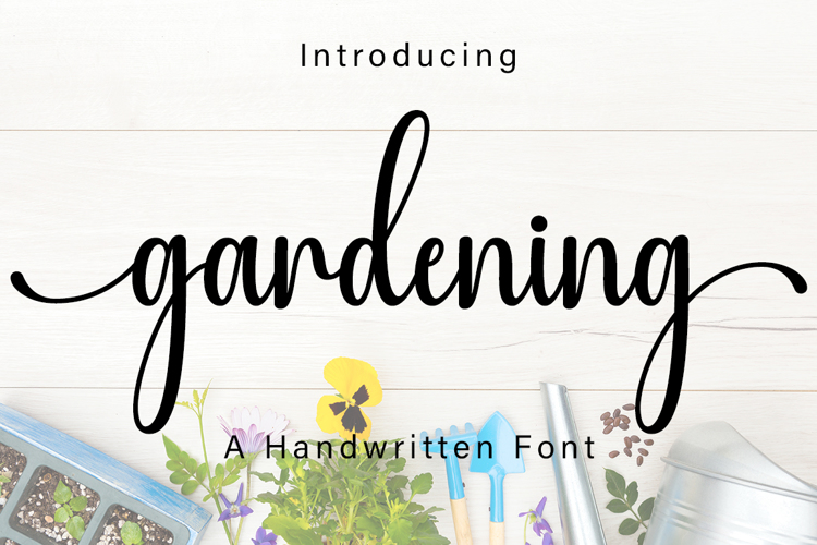 Gardening Font website image