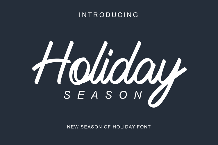 Holiday Season Font website image
