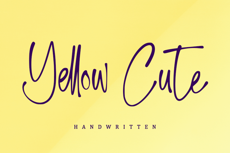 Yellow Cute Font website image