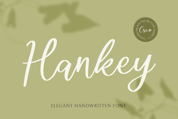 Hankey Font website image