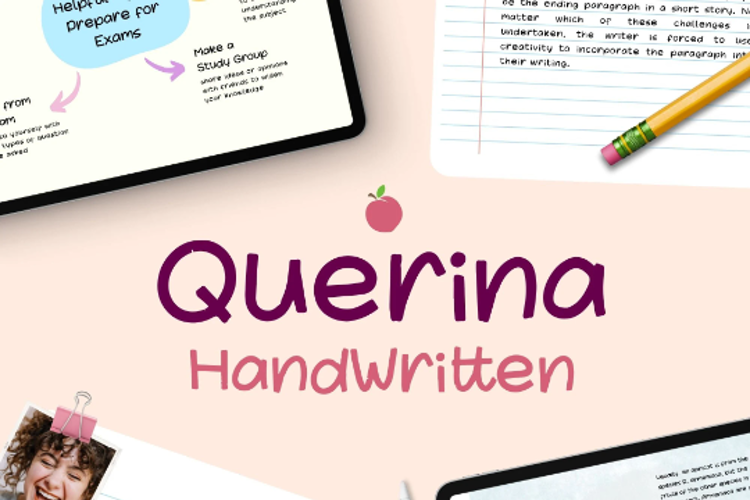 Querina Handwritten Font website image