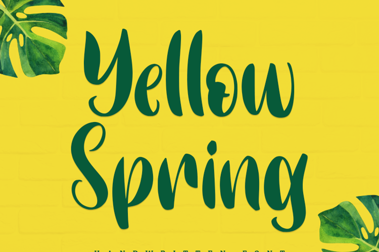 Yellow Spring Font website image