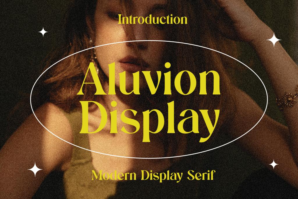 AluvionDisplay Font website image