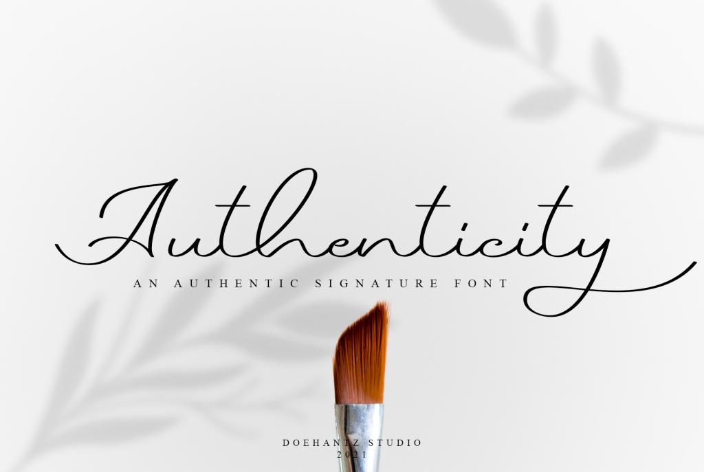 Authenticity Font website image