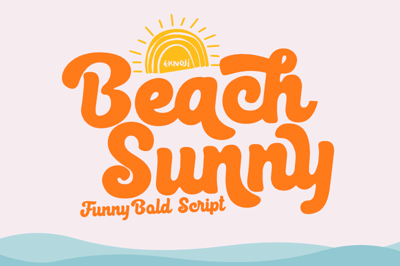 Beach Sunny Font website image