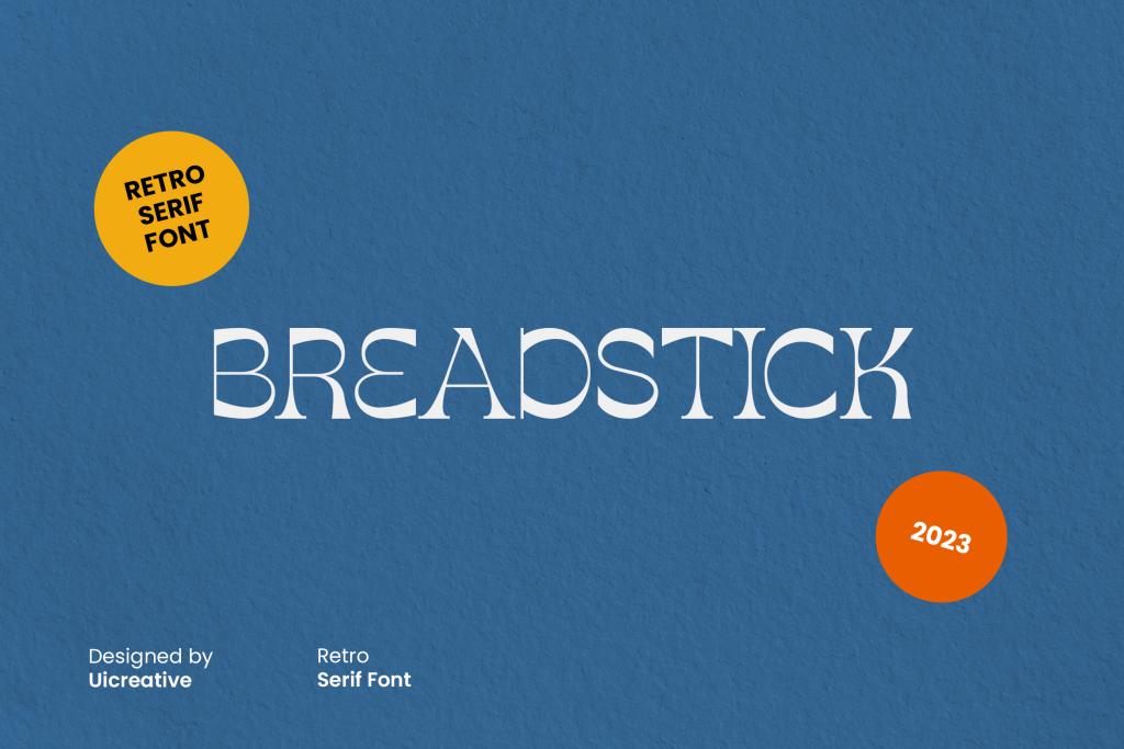 Breadstick Font website image