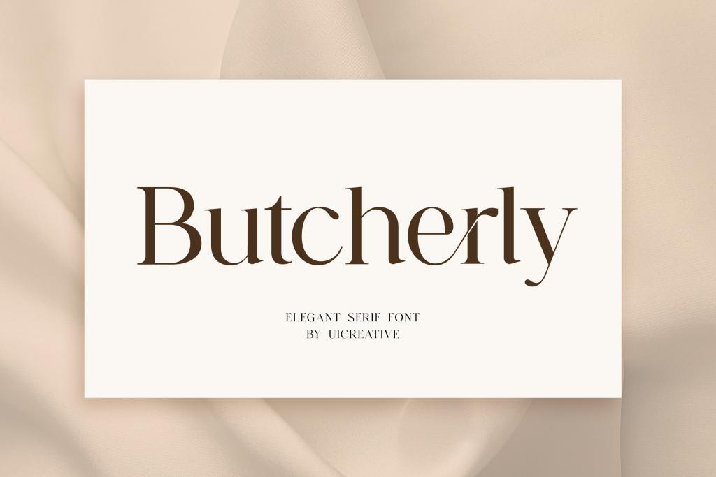 Butcherly Font website image