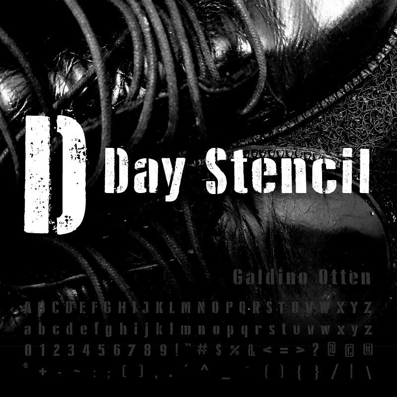 D Day Stencil SC Font website image