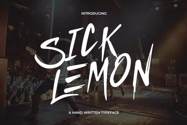 Sick Lemon Font website image