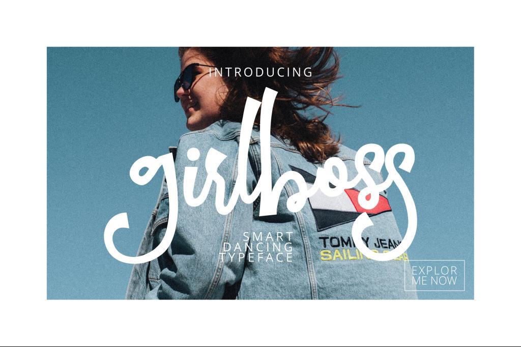 Girlboss Font website image