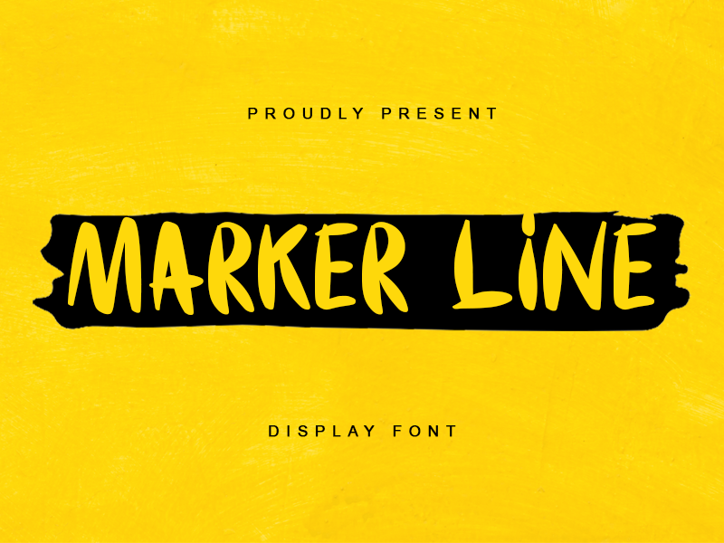 Marker Line – Personal Use Font  Public website image