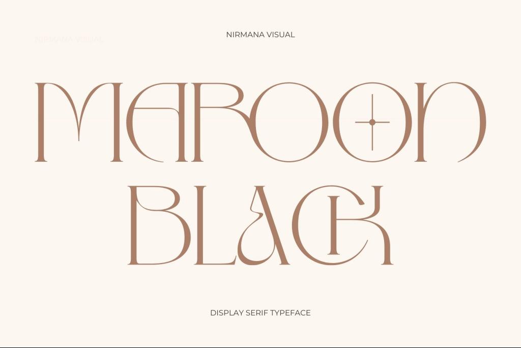 Maroon Black Font website image
