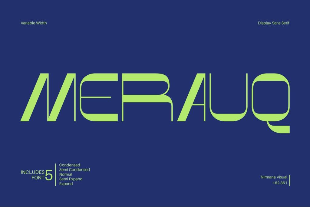 Merauq – Demo Version Font website image