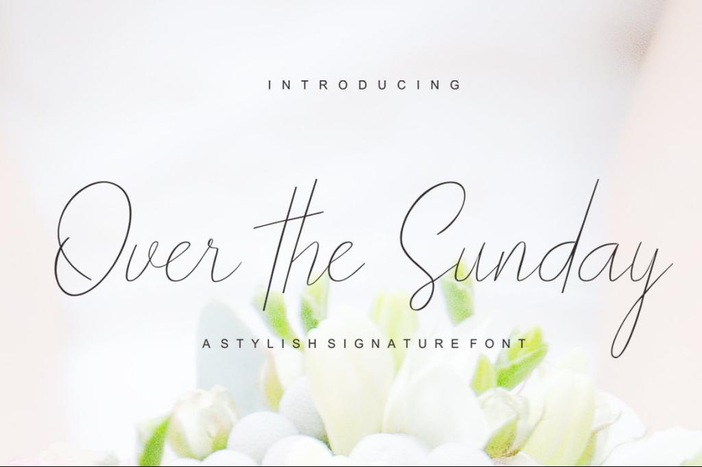 Over the Sunday Font website image