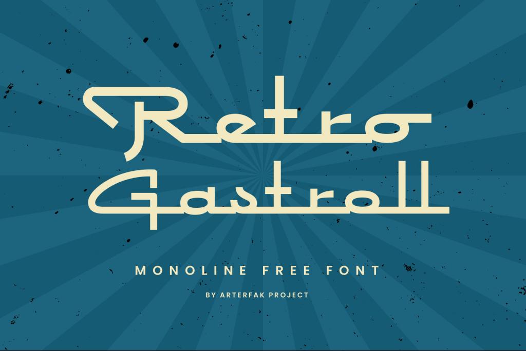 Retro Gastroll Font website image