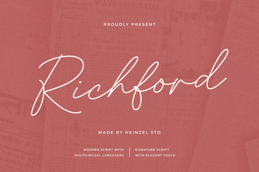 Richford Font website image