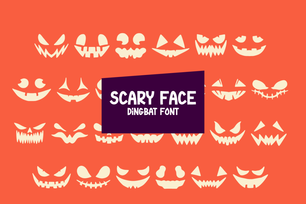 Scary Face Font website image