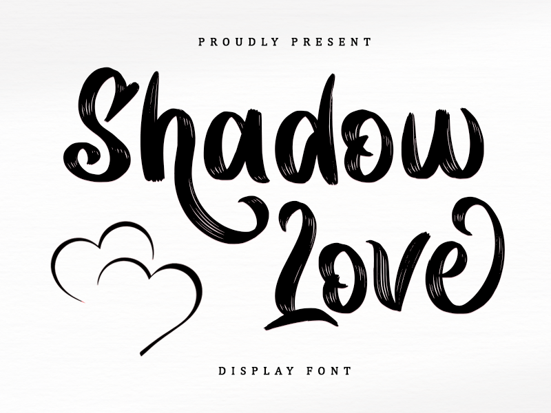 Shadow Love – Personal Use Font website image