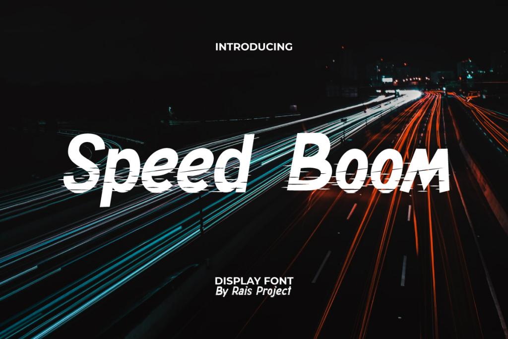 Speed Boom Demo Font website image