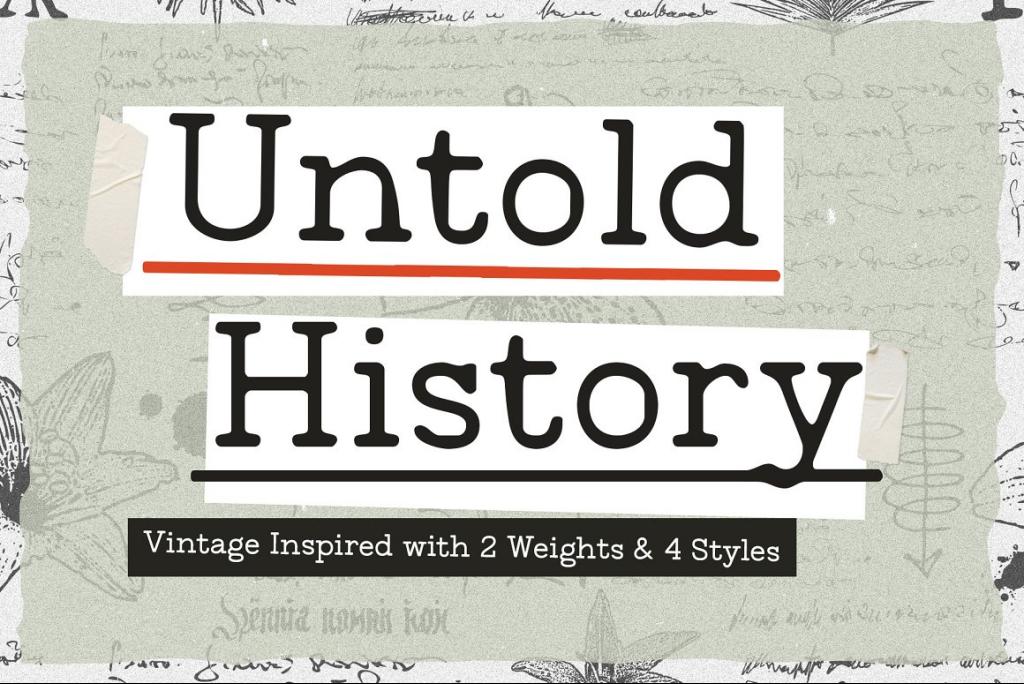 Untold History Font website image