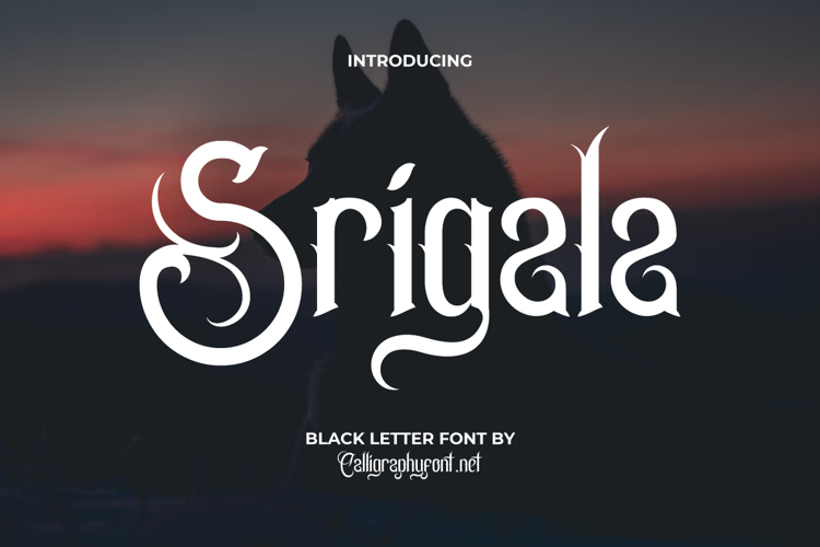 Srigala Font website image