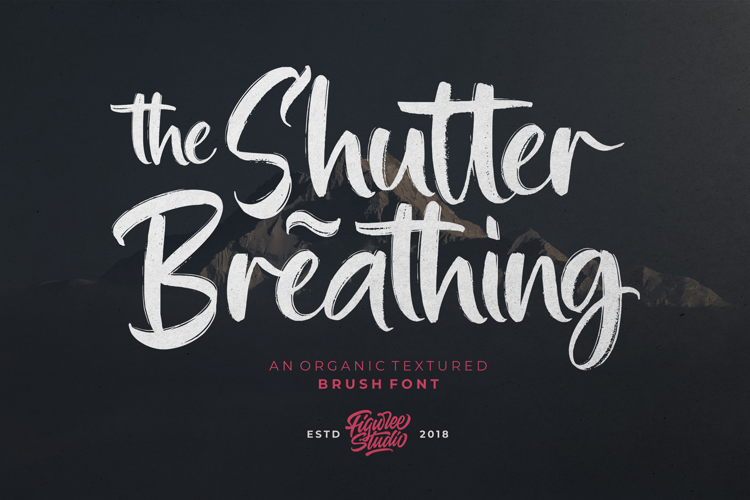 Shutter Breathing Font website image