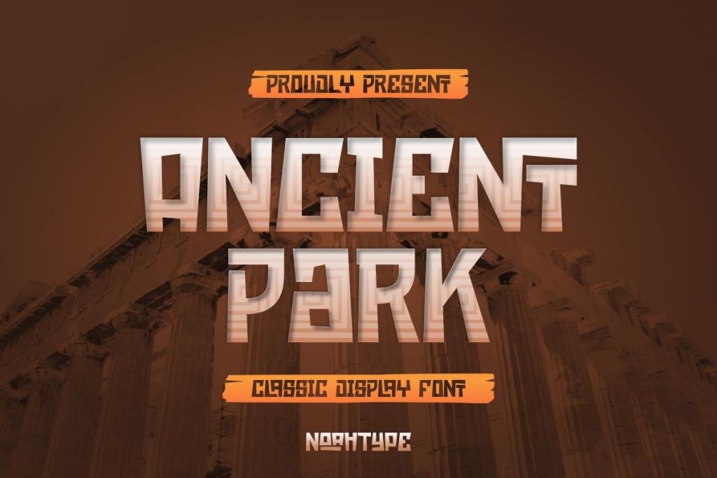 Ancient Park Demo Font website image