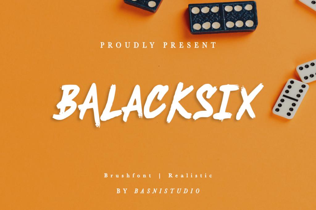 BALACKSIX Font website image