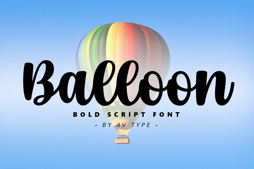 Balloon Font website image