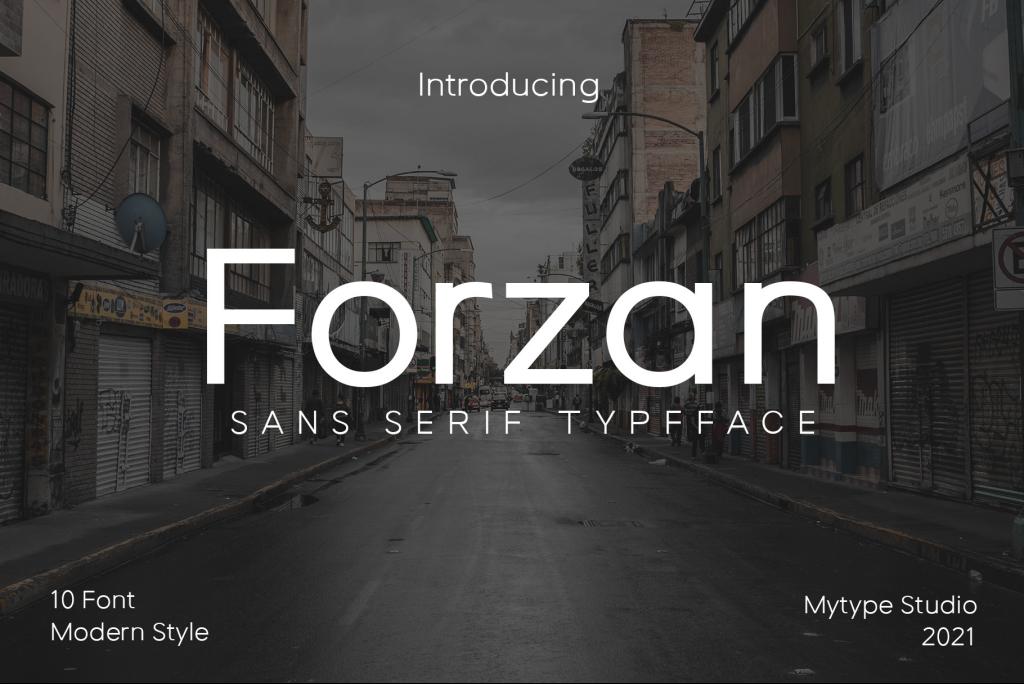 Forzan Font website image