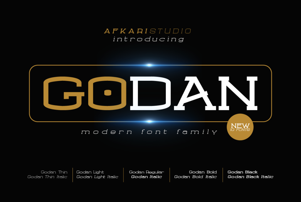 Godan Font Family website image