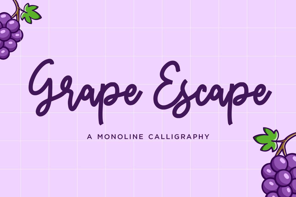 Grape Escape Font website image