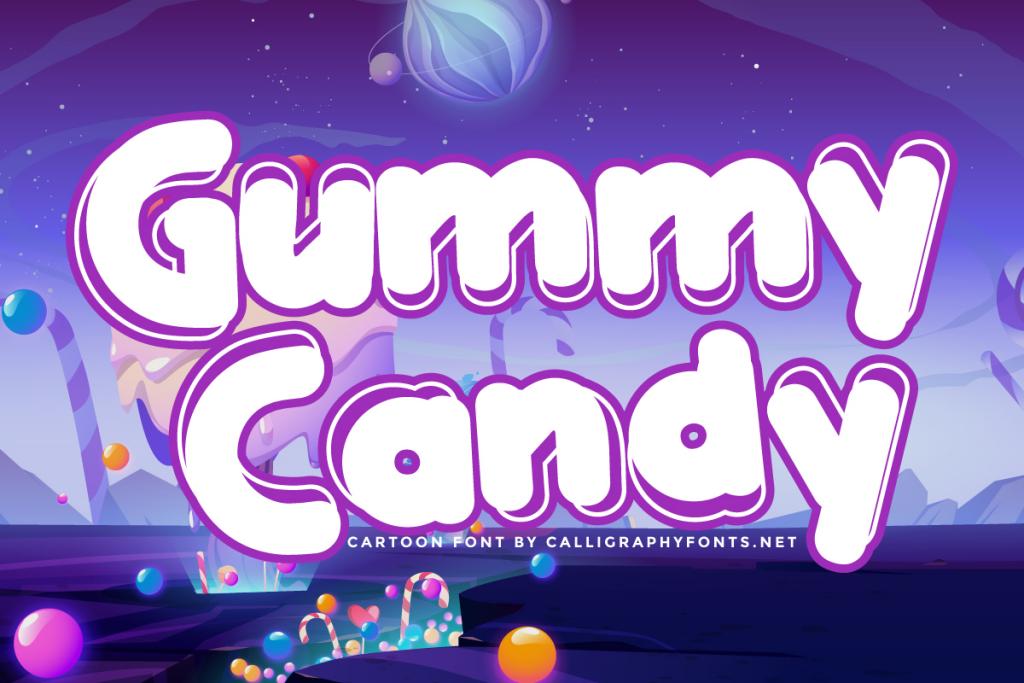 Gummy Candy Demo Font website image